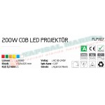 Fujika 200 Watt Cob Led Projektör