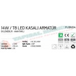 Fujika 14 Watt T8 Led Kasalı Armatür