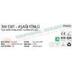 Fujika 3 Watt Exit Aşağı Armatürü