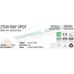 Fujka 25 Watt Ray Spot Rana Tipi Beyaz Kasa