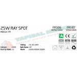 Fujka 25 Watt Ray Spot Meissa Tipi Beyaz Kasa