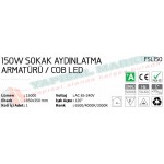 Fujika 150 Wat Cob Led Sokak Aydınlatma Armatürü