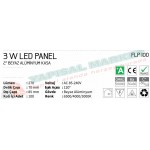 Fujika 3 Watt Led Panel Beyaz Kasa 