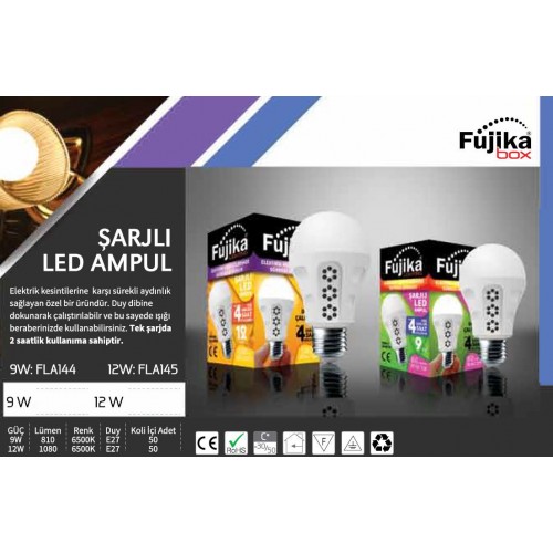 Fujika Şarjlı Led Ampül